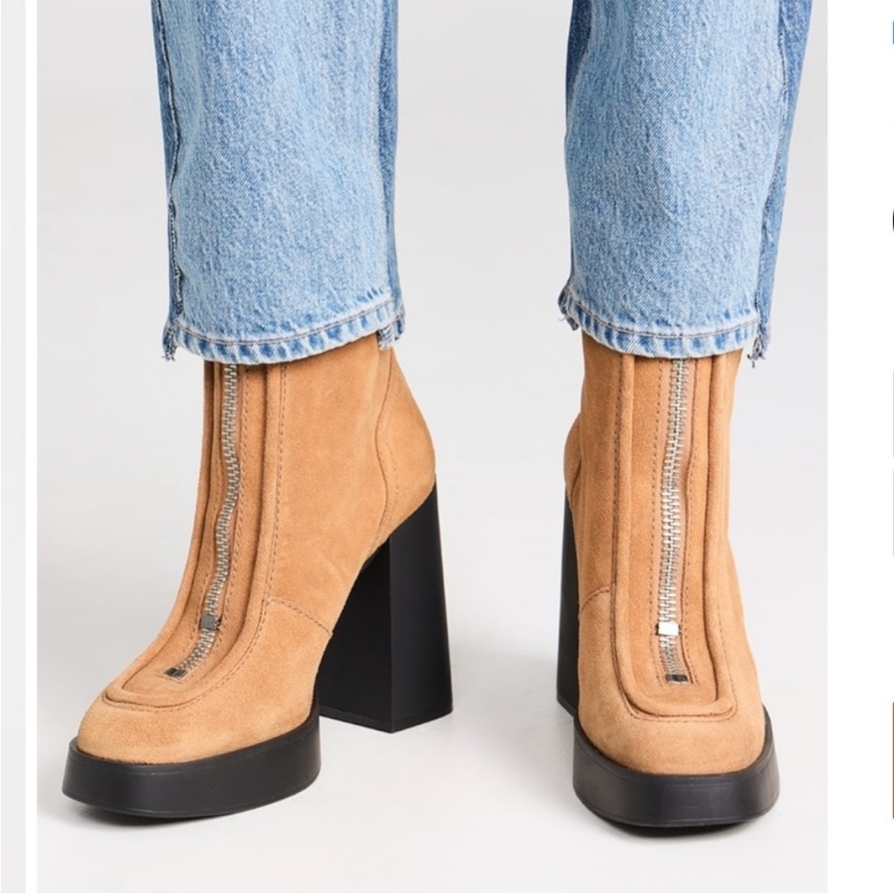 New Larroude Nicole Hi Boot Toasted Size 9.5